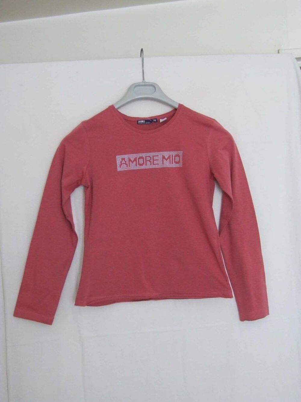 Tee-shirt manches longues, ZARA, Rose, T. 13-14 ans, NEUF Vêtements enfants