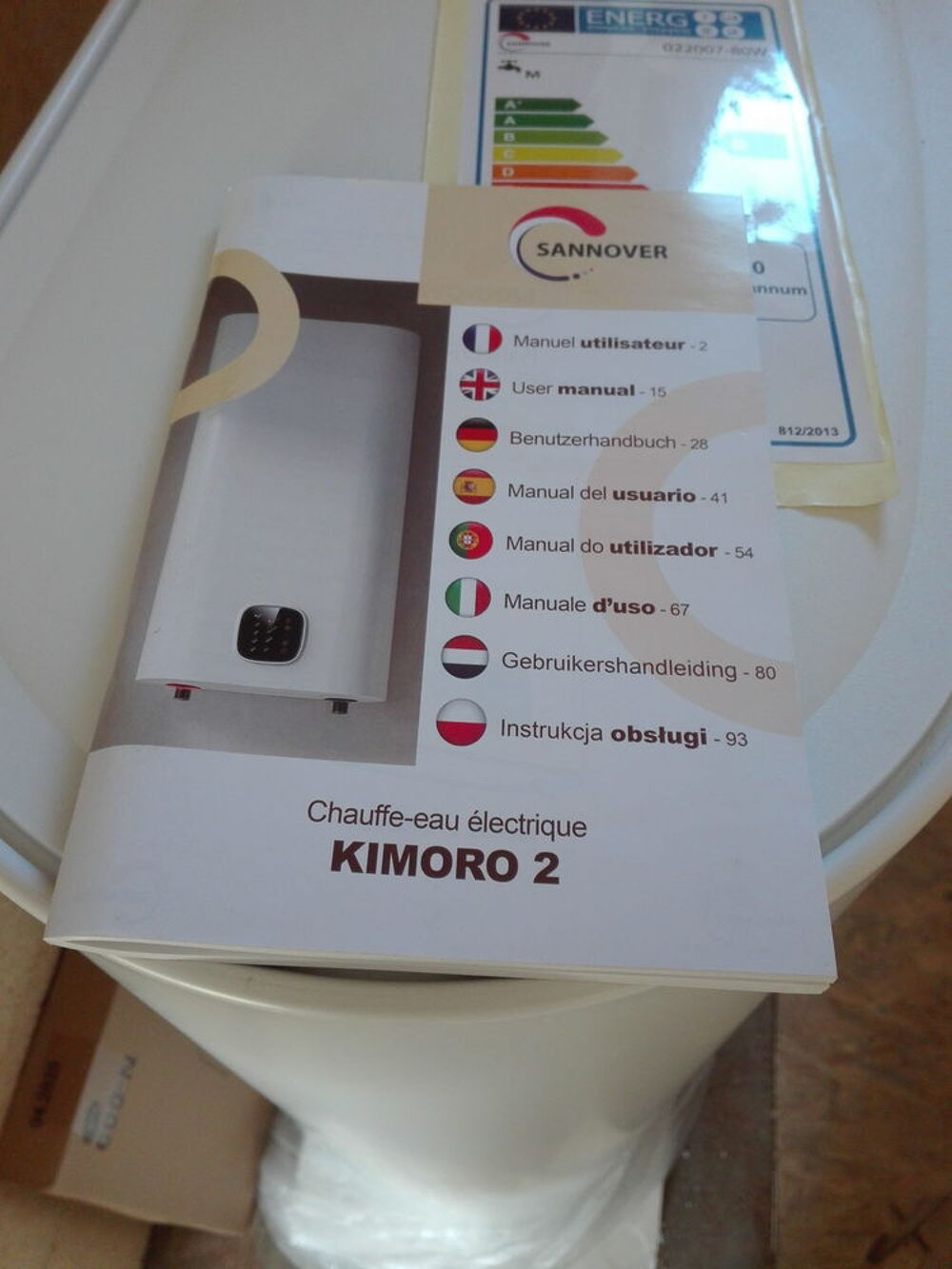 Chauffe Eau Electrique Plat Mural Multipositions Kimoro 80 L Electroménager