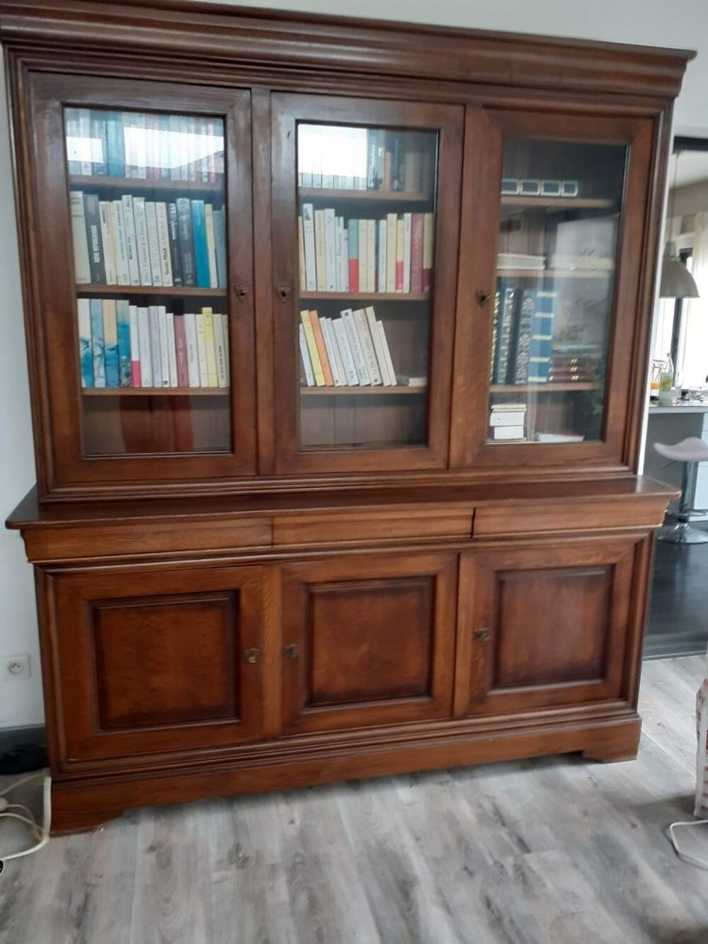 Biblioth&egrave;que en merisier,style Louis Philippe Meubles