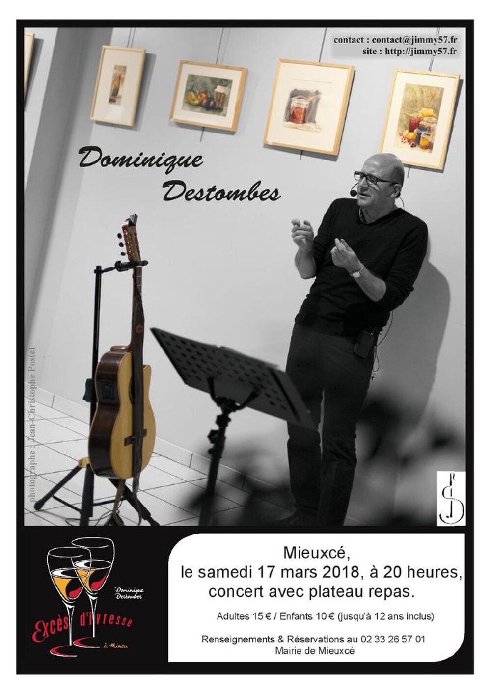 Soir&eacute;e concert &agrave; MIEUXCE le samedi 17 mars 2018 &agrave; 20H Billetterie