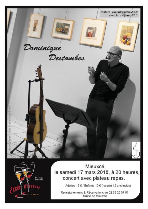 Soirée concert à MIEUXCE le samedi 17 mars 2018 à 20H 15 Alençon (61)