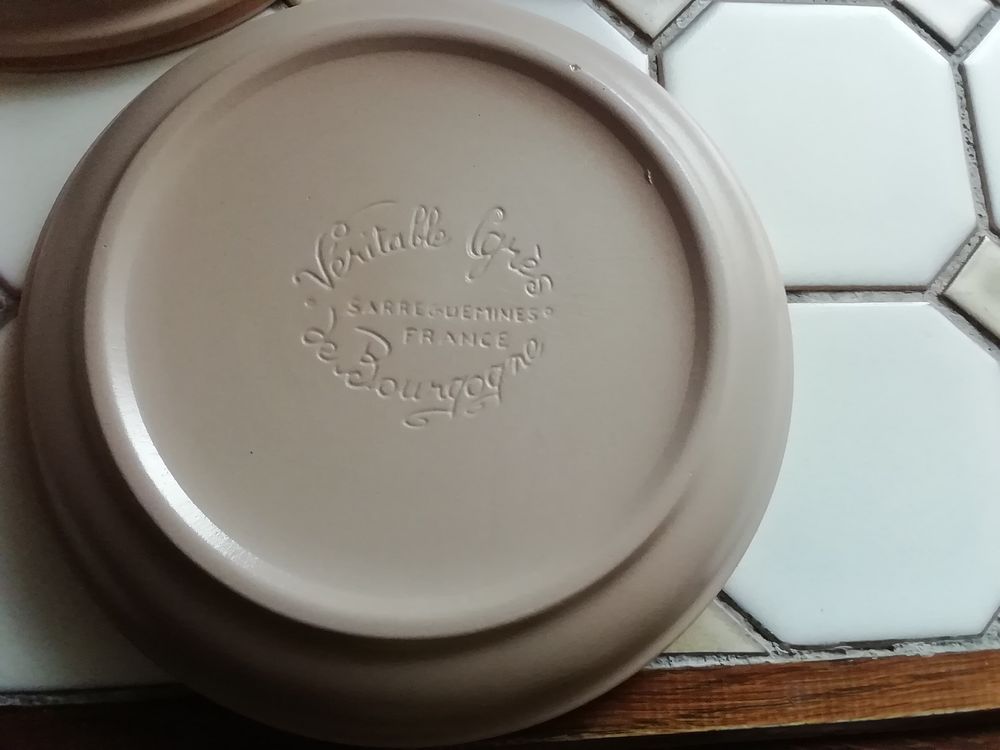 3 assiettes creuses BP v&eacute;ritable gr&eacute;s vintage 1970 Cuisine