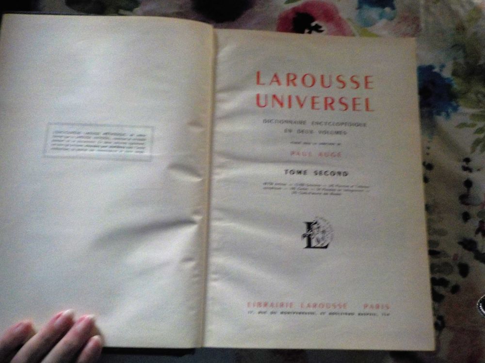 LAROUSSE UNIVERSEL Tomes 1 &amp; 2 Livres et BD