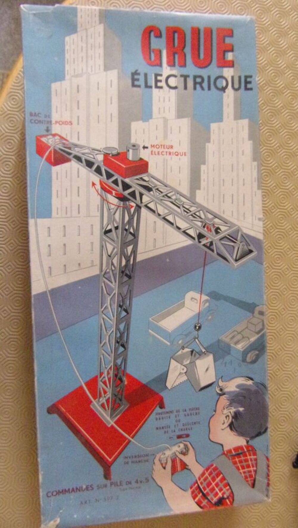 GRUE ELECTRIQUE EN ACIER de 1960 Jeux / jouets