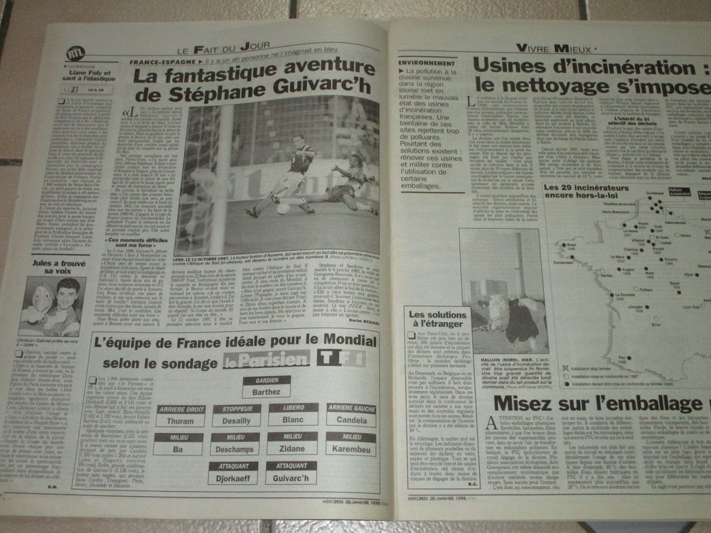 VIEUX PARISIEN STADE DE FRANCE INAUGURATION 28 JANVIER 1998 