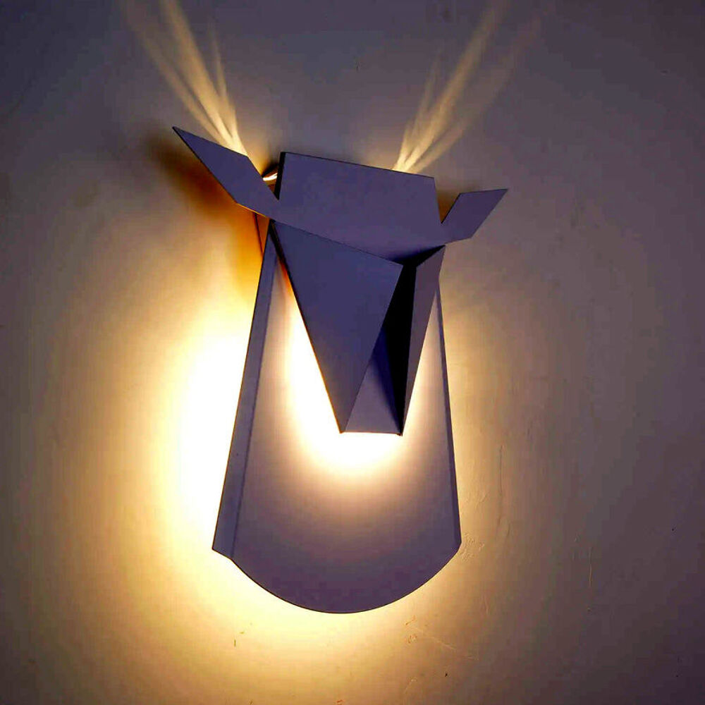 Applique Murale Cerf en M&eacute;tal Led 6W Décoration
