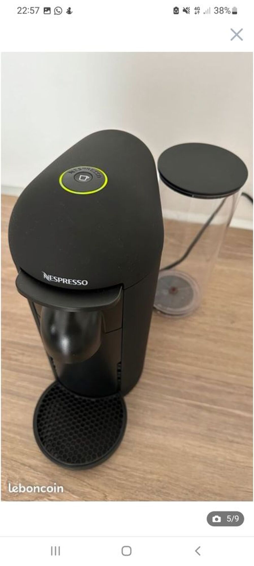 Machine Nespresso Vertuo noir mat Electroménager
