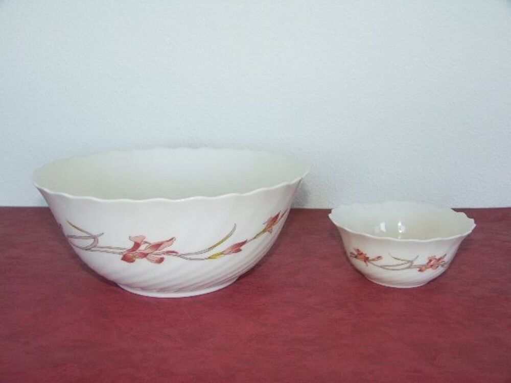 Lot Saladier &Oslash;24 et Coupelle &Oslash;12,6 Arcopal - Vintage Décoration