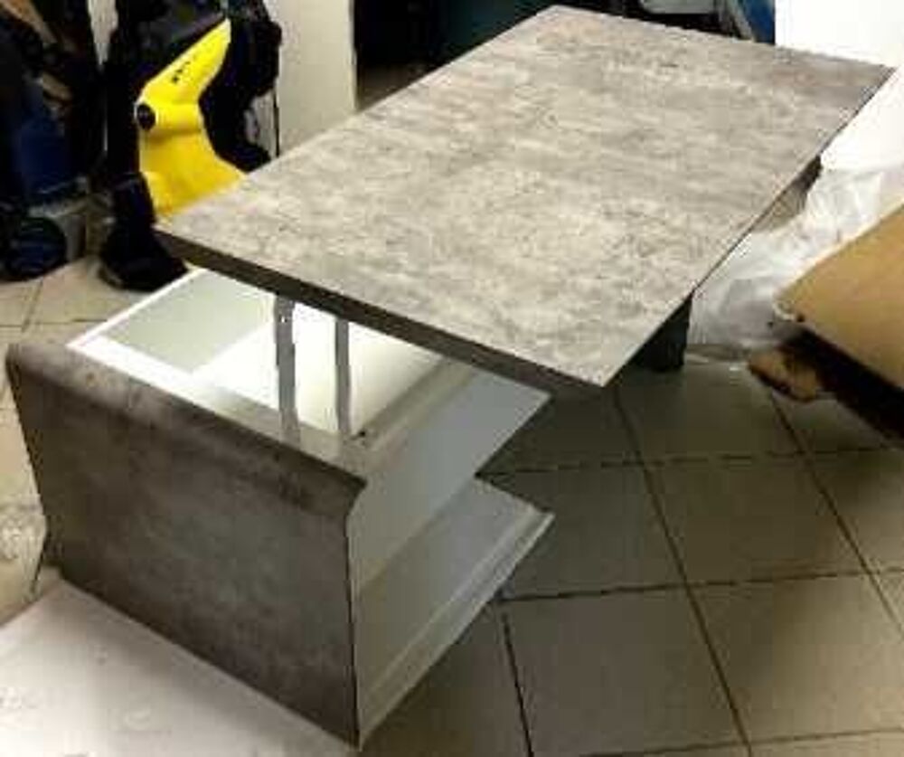 Table+basse+b&eacute;ton/blanc+Giulia+2 Meubles