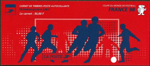 Carnet  Coupe du monde de football France 98 5 Nris-les-Bains (03)