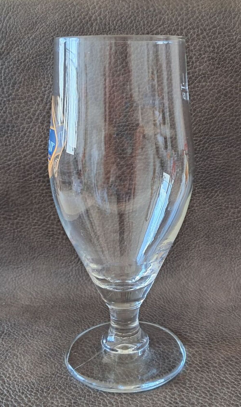 verre &agrave; bi&egrave;re logo Fischer p&ecirc;cheur bi&egrave;re blonde d'Alsace 