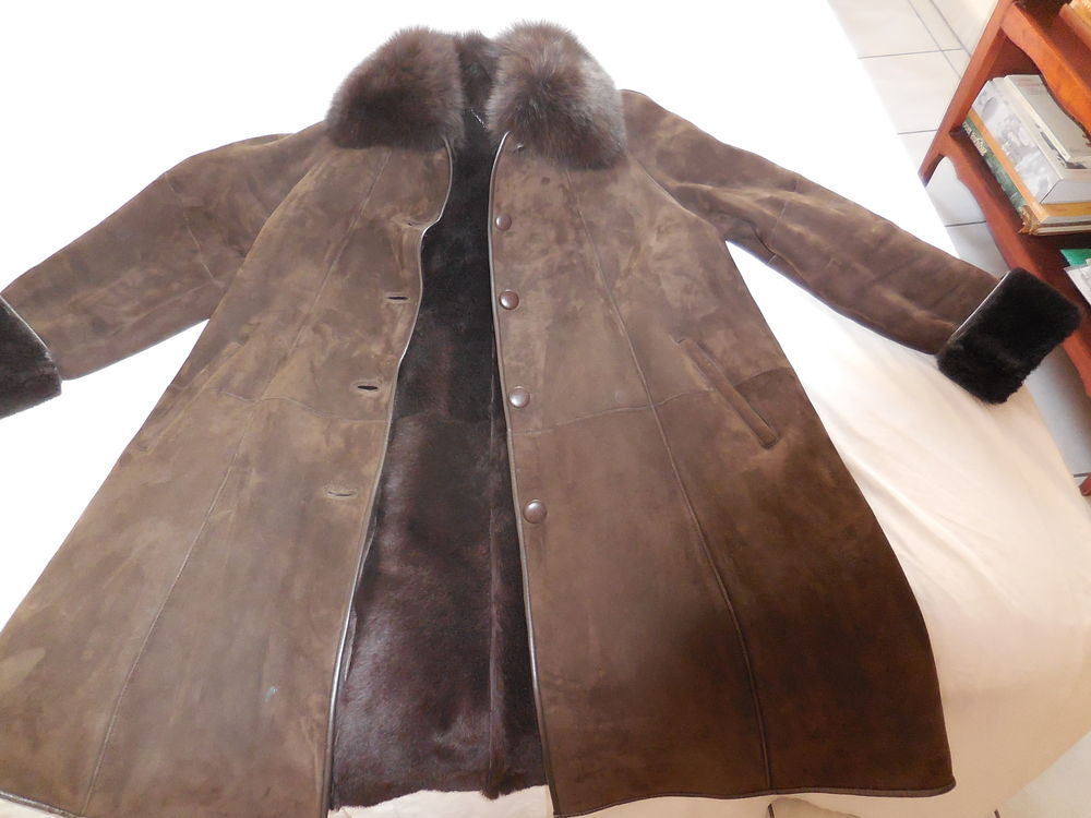 Manteau d'hiver peau marron Vêtements