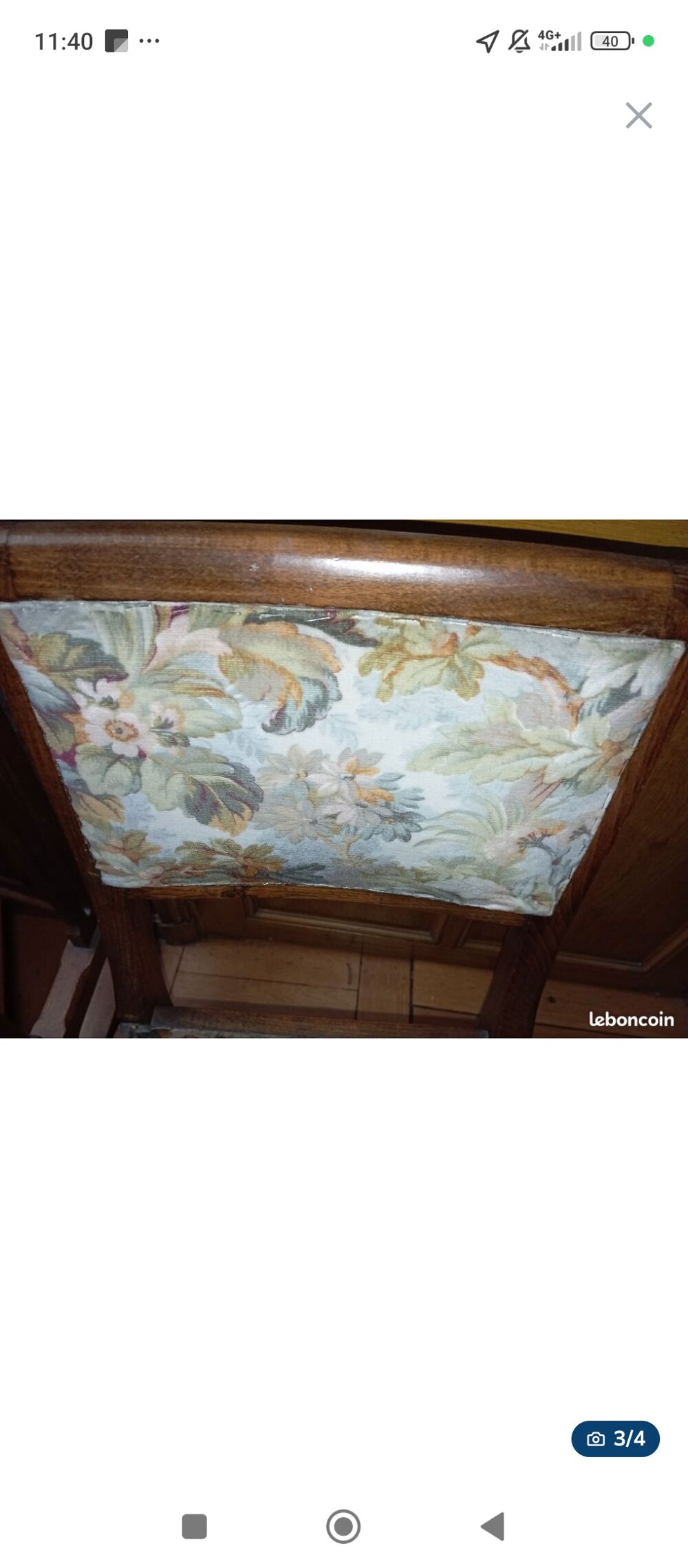 Chaises vintage bois tissu Meubles