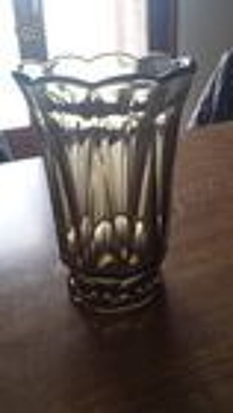 Trs beau vase transparent marron 7 Mrignies (59)
