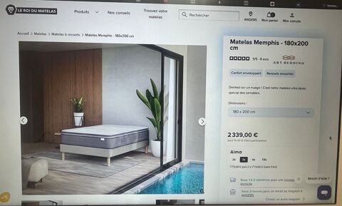 Matelas neuf 180x200 - 2000 - Matelas Memphis 2000 Lille (59)