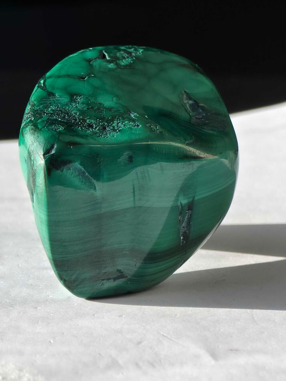 Pierre de Malachite Naturelle-Bloc de Malachite Intense de Collection 