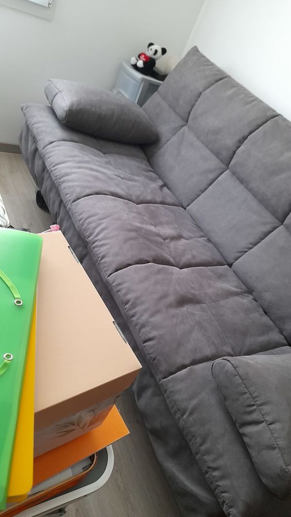 Canap&eacute; convertible gris sourie Meubles