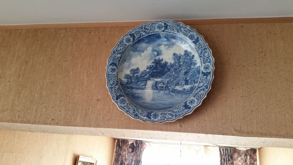 Assiette d&eacute;corative murale Delft RAM Décoration