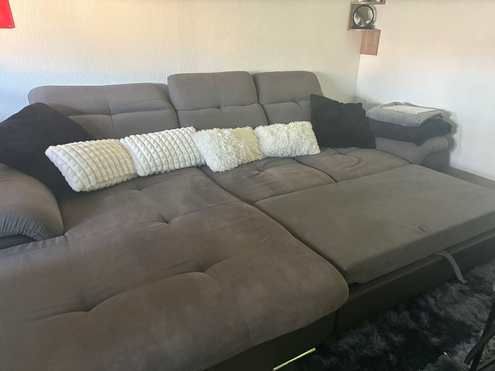 Grand canap&eacute; modulable convertible - 2,80m + extension 1,70m Meubles