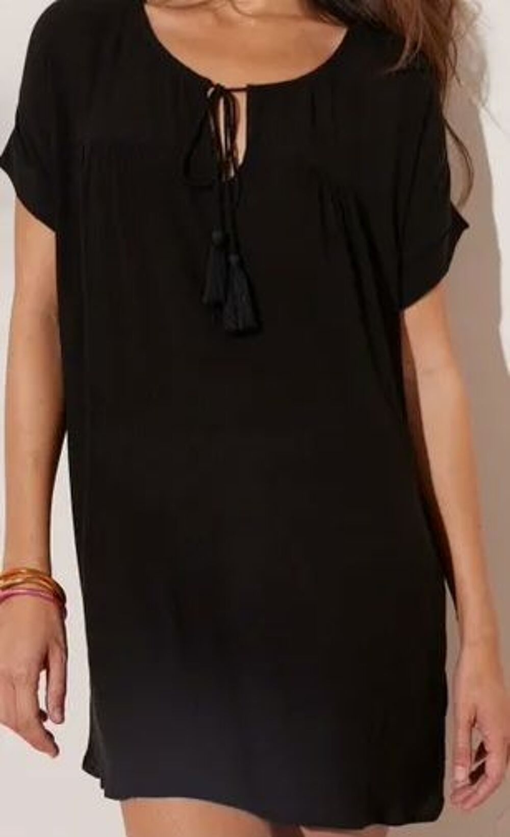 Tunique de plage noire ou orange - T 38 - 40 Vêtements