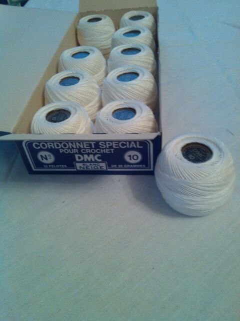 Coton DMC - Cordonnet Sp�cial Crochet - N� 10 / Blanc-neige 26 Saint-Mand� (94)