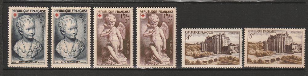 TIBRES NEUFS ANNEE1950 en double 
