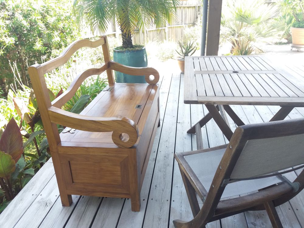 Banquette teck massif Meubles