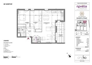  Appartement à vendre 3 pièces 64 m²