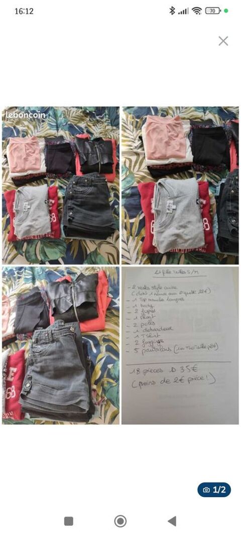Je brade , trs gros lot vtements jeune fille, taille XS / S et M  ( Bien lire merci) 70 Saint-Quay-Portrieux (22)