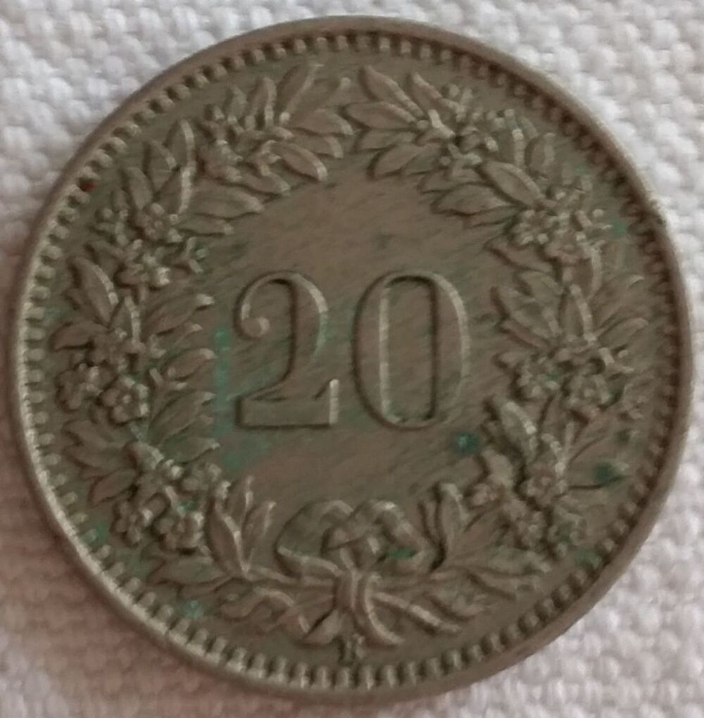 20 cents francs suisse 1964 
