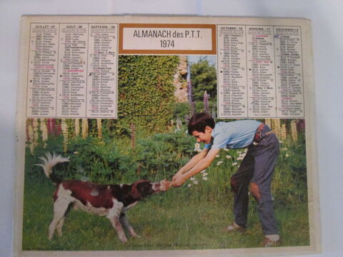 Almanach Des Ptt - Calendrier La Poste - 1974 ? Allier 6 Chauriat (63)