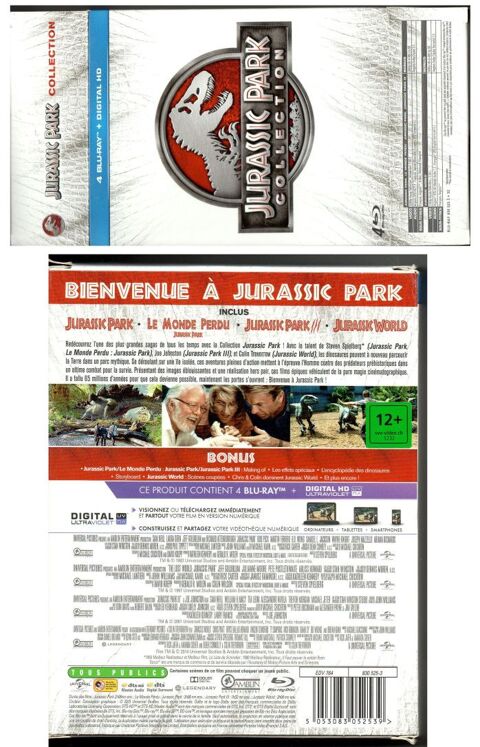 Coffret Jurassic Park Collection 4 Blu-Ray + Digital HD 25 Cabestany (66)