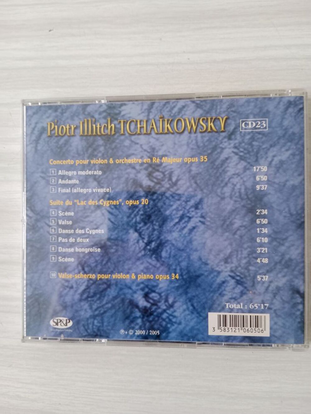 CD TCHA&Iuml;KOVSKI Concerto pour violon et orchestre CD et vinyles