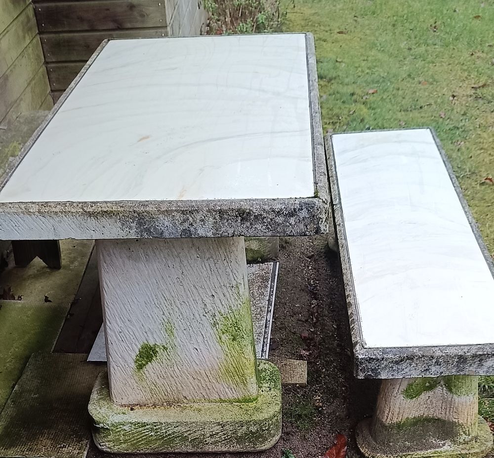 Table de jardin avec 1 banc Jardin