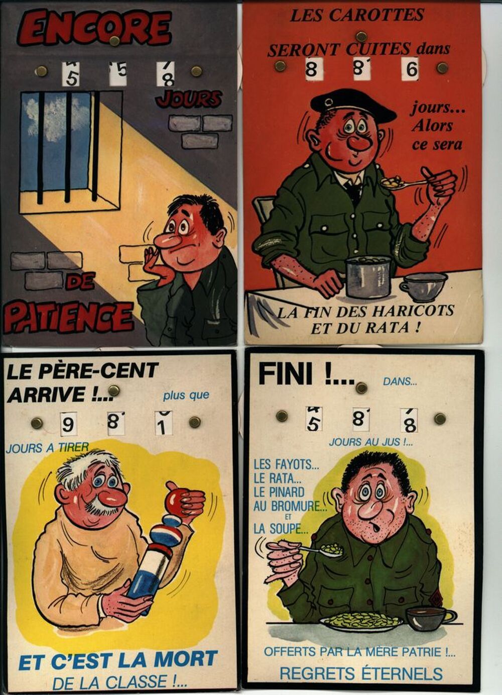 Lot de 10 cartes postales humoristiques anciennes
