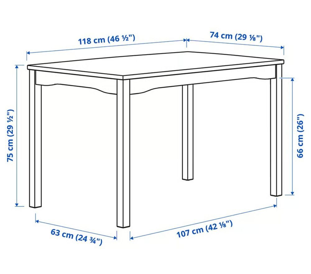 Table ikea , imitation ch&ecirc;ne, 4 chaises Meubles