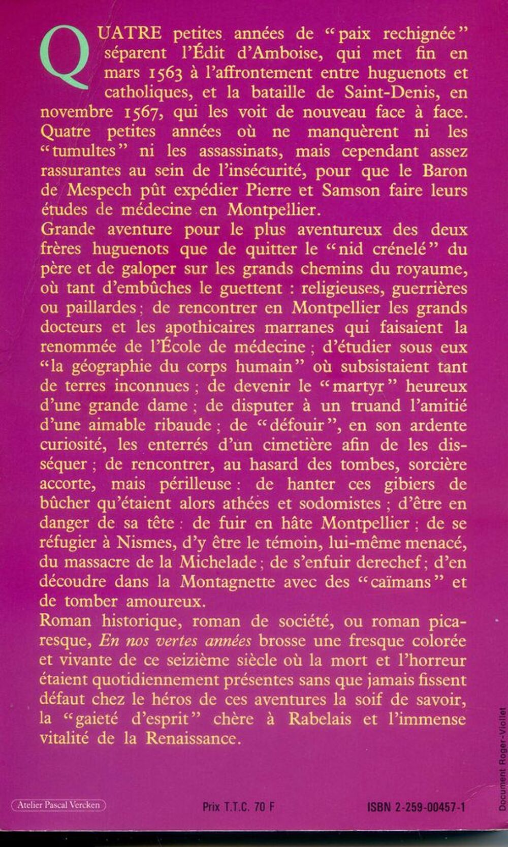En nos vertes ann&eacute;es - Robert Merle, Livres et BD