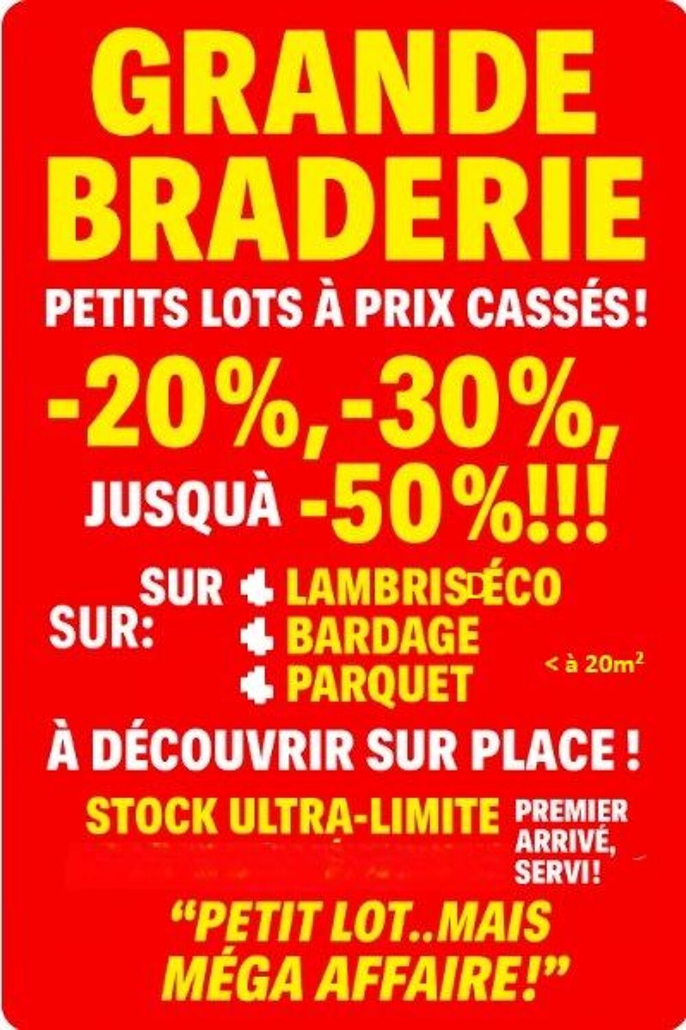 BRADERIE BOIS ! sur petits lots ! LAMBRIS PARQUET BARDAGE <20m&sup2; Bricolage
