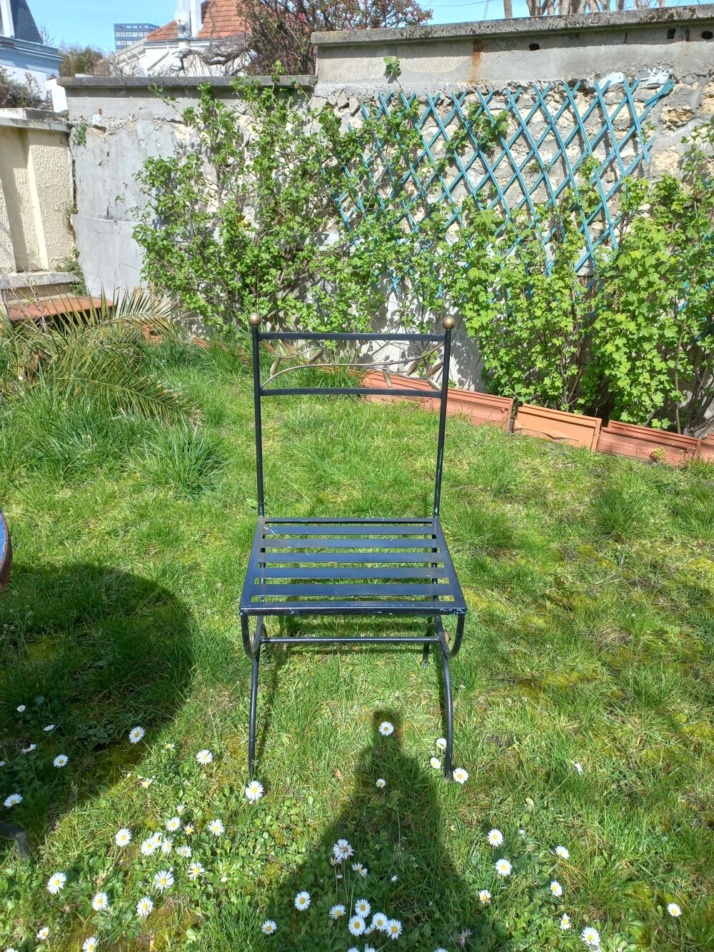 6 chaises en fer forg&eacute; Meubles