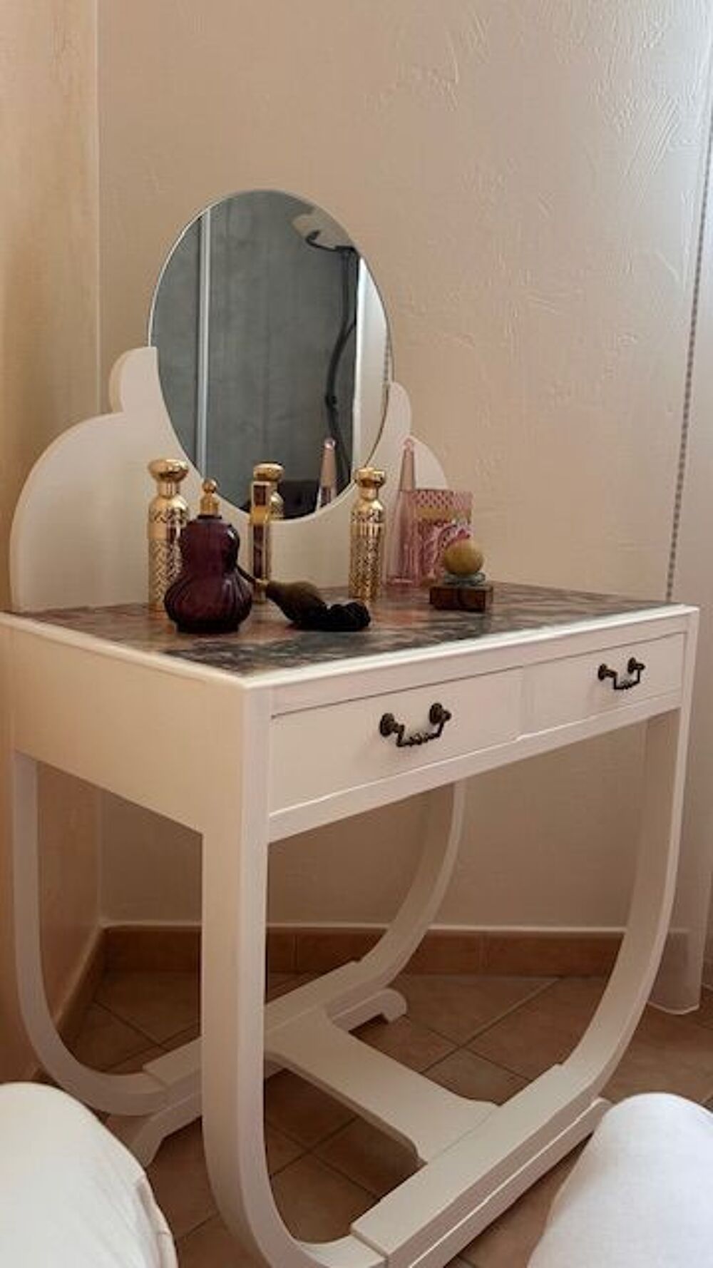TABLE de TOILETTE avec Marbre Meubles