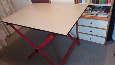 Plateau de travail sur pied en croix réglable 80 Nantes (44)