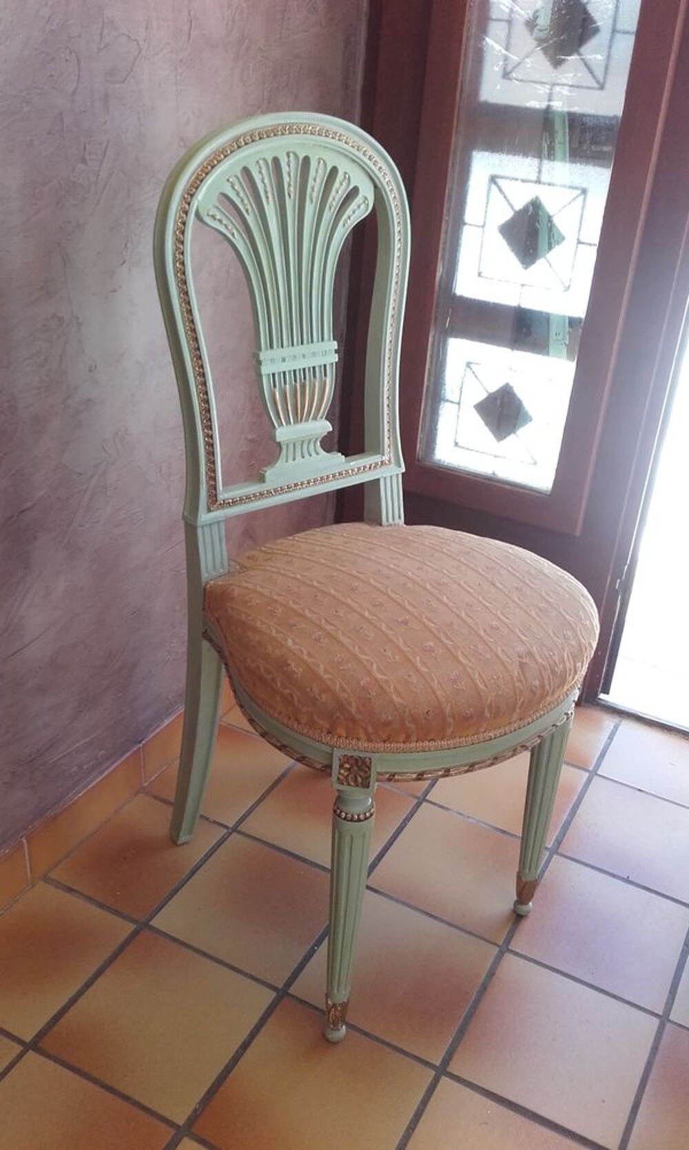 Lot 2 chaises style Napol&eacute;on Empire Meubles
