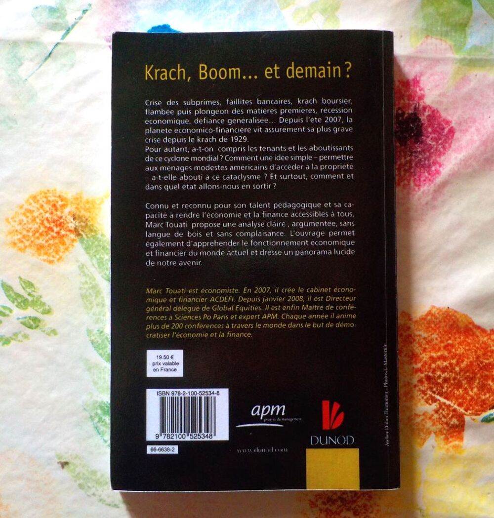 KRACH, BOOM... ET DEMAIN ? par Marc TOUATI Ed. Dunod Livres et BD