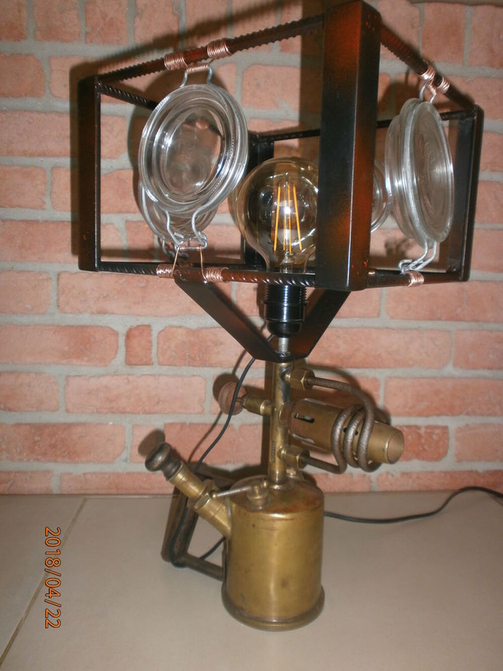 Lampe Steampunk industrielle Décoration