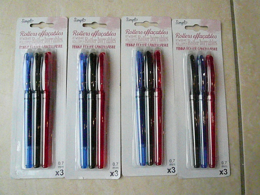 Lot de stylos rollers effa&ccedil;ables Livres et BD