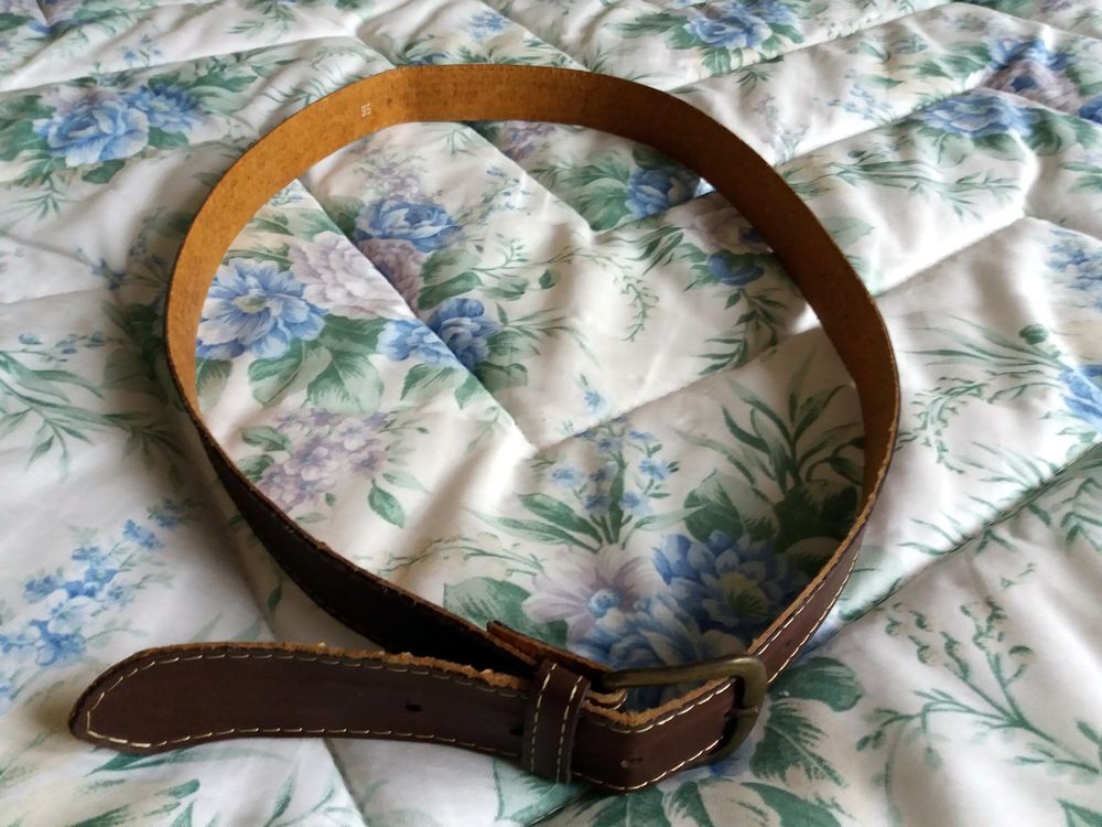 Ceinture en cuir marron Maroquinerie