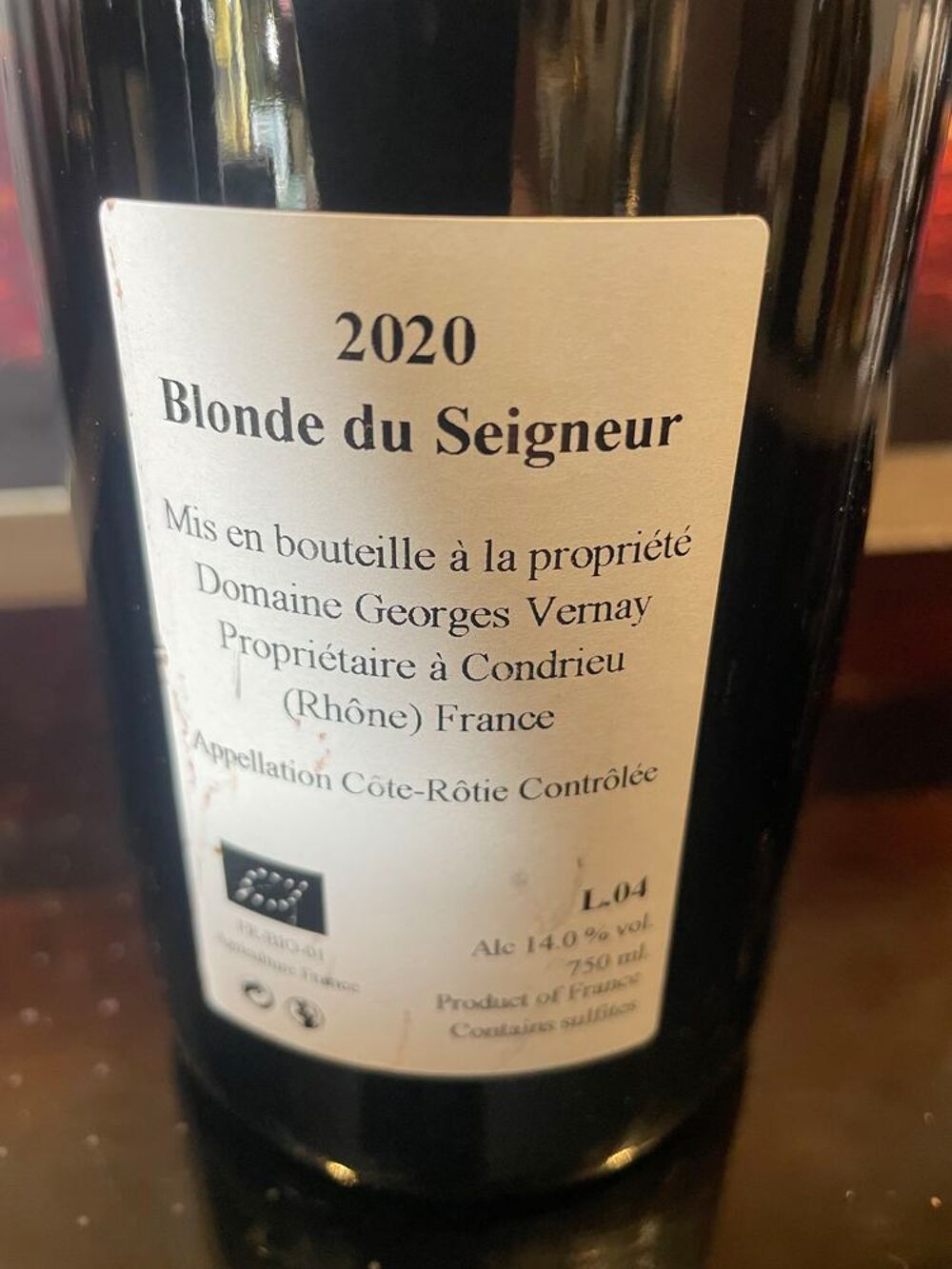 1 Bt Cote R&ocirc;tie BLONDE DU SEIGNEUR&nbsp;2020 Christine VERNAY Cuisine