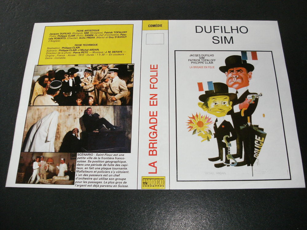 Film : " La brigade en folie " 1972 DVD et blu-ray