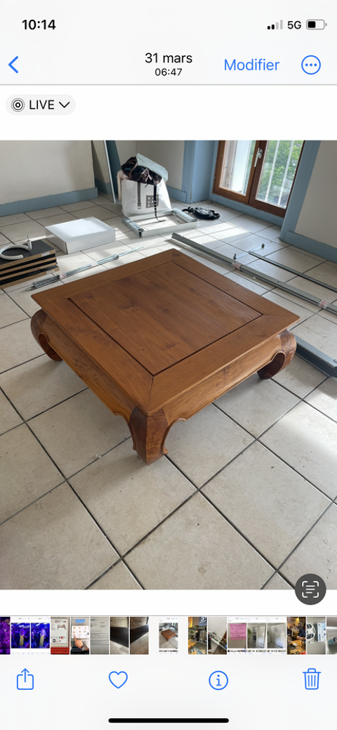 Table basse bois 120 Saint-Etienne (42)