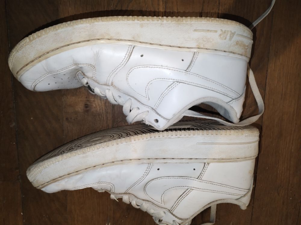 Basket NIKE AF1 basse full cuir blanche (43) Chaussures